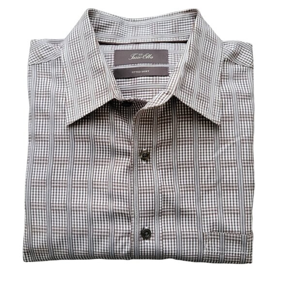 Tasso Elba Other - Tasso Elba Men's Fitted Button Down Shirt Size L